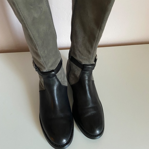 Suede & Leather Riding Boots - Picture 5 of 11
